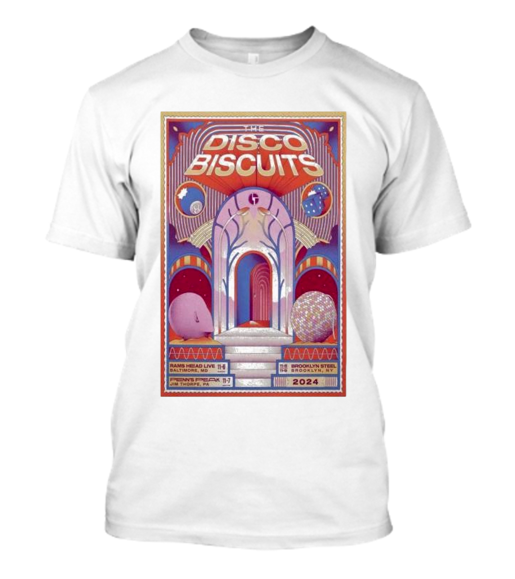 The Disco Biscuits 4 Nights Run Rams Head Live Nov 6-7 Brooklyn Steel Nov 8-9 2024 Show T-Shirt