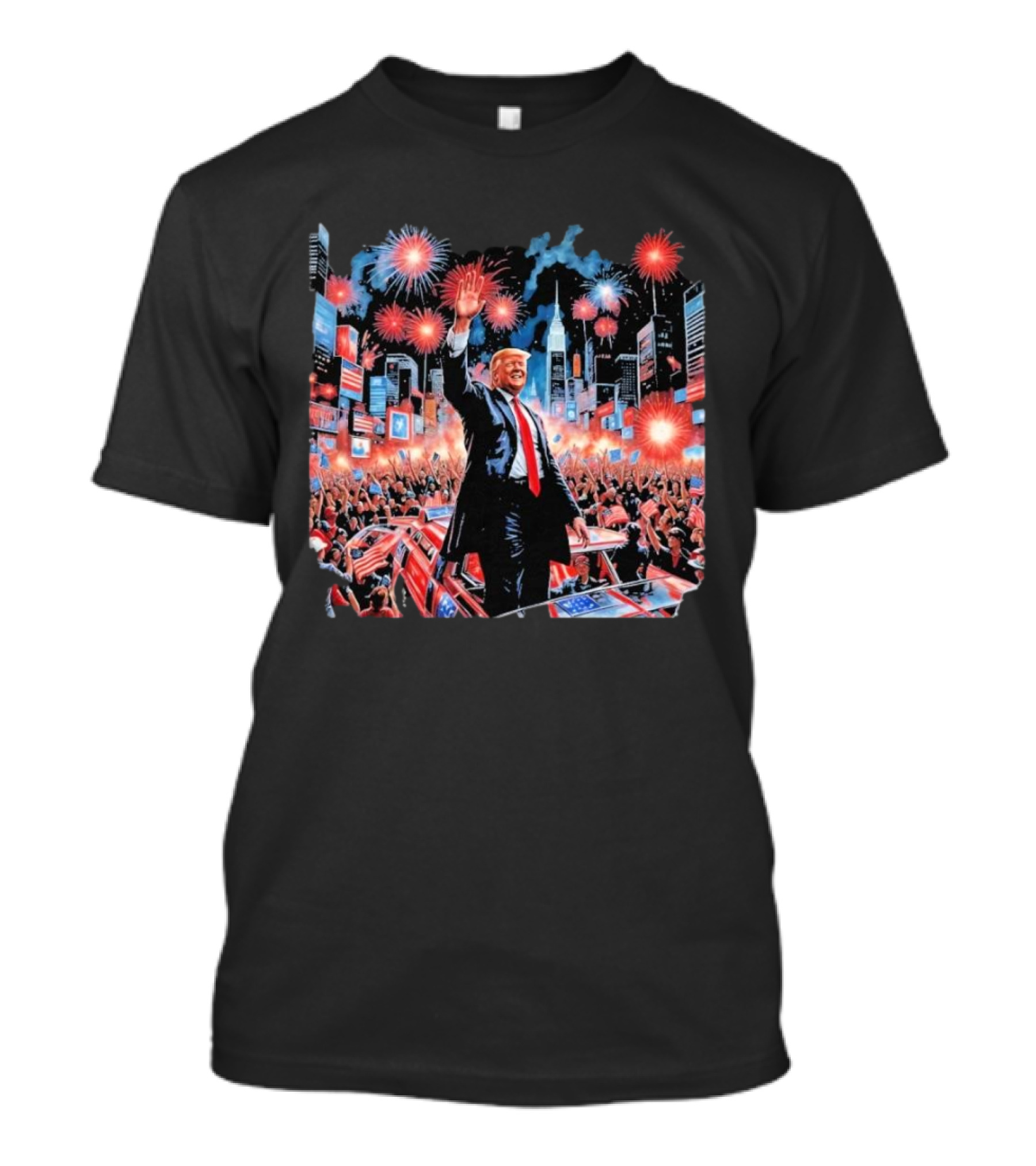 Donald Trump Fireworks City Victory Celebration Scene T-Shirt