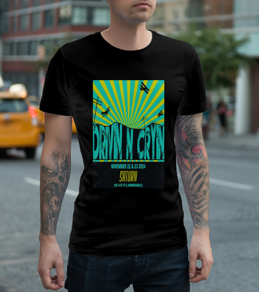 Drivin N Cryin Concert Saturn Birmingham AL November 22-23 2024 Event T-Shirt