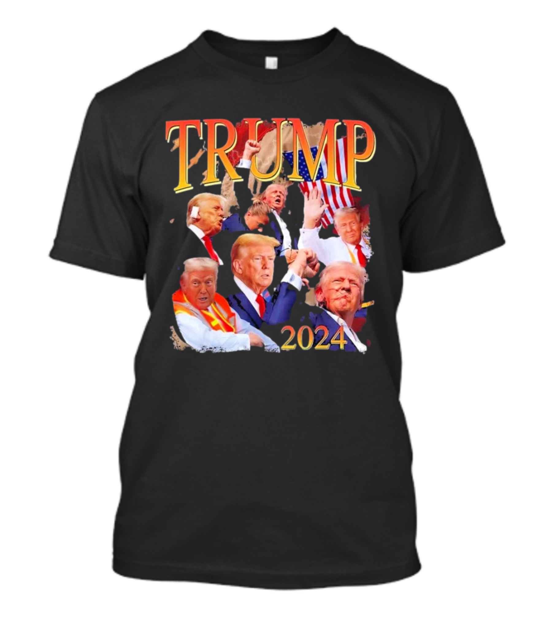 Trump 2024 President 47th Of White House Donald Trump Black T-Shirt