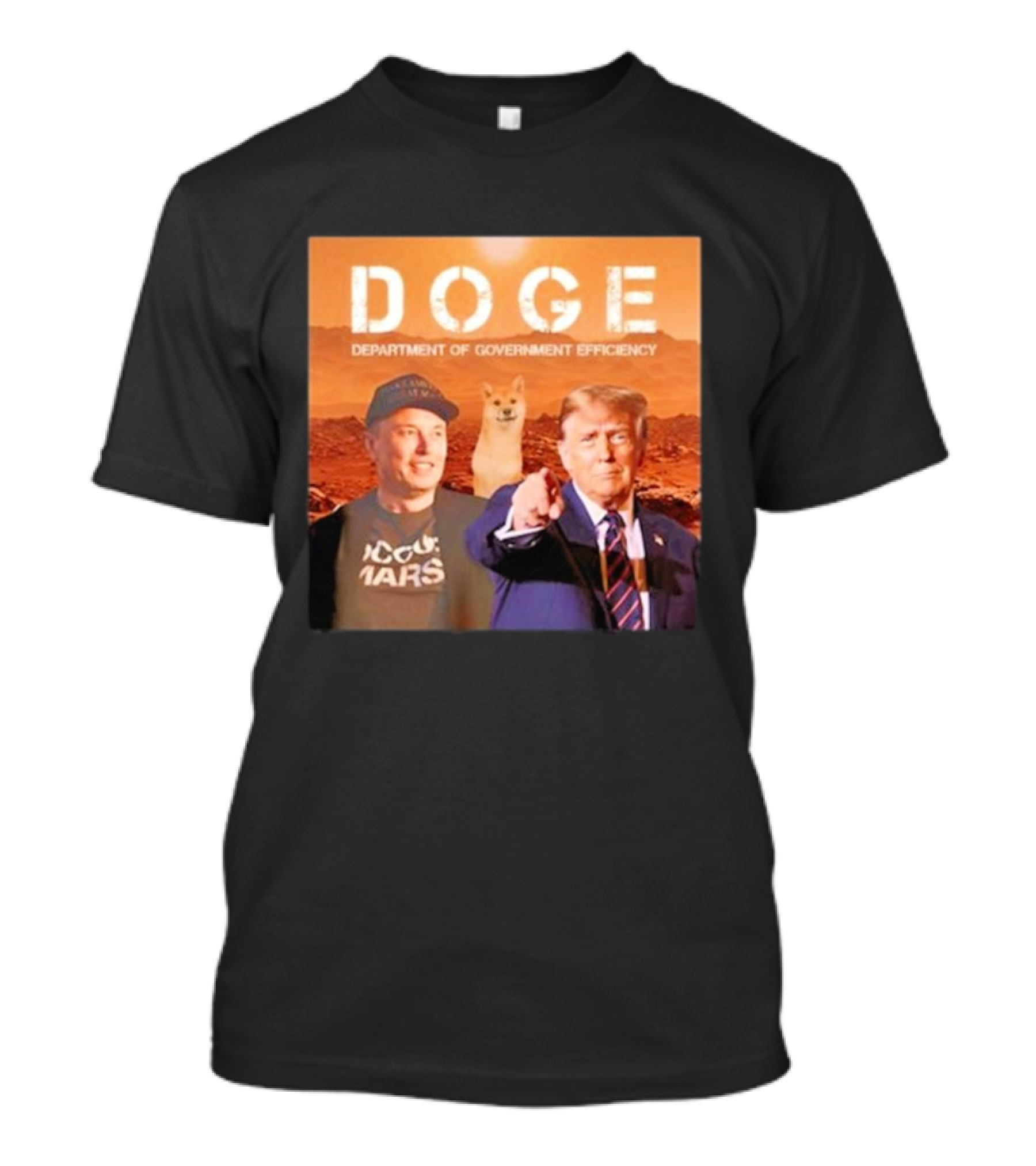 Trump Vance Doge Department Of Government Efficiency Mars T-Shirt