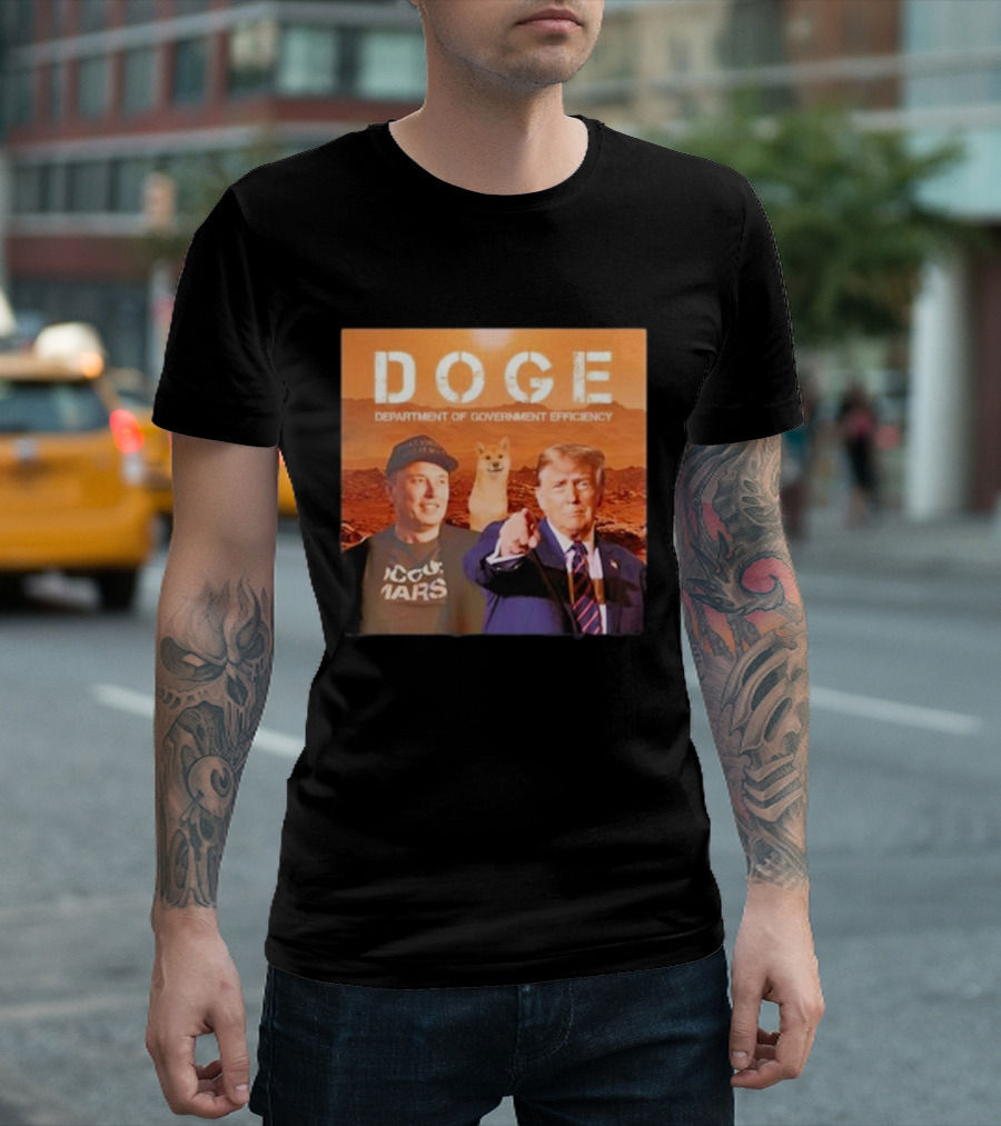 Trump Vance Doge Department Of Government Efficiency Mars T-Shirt
