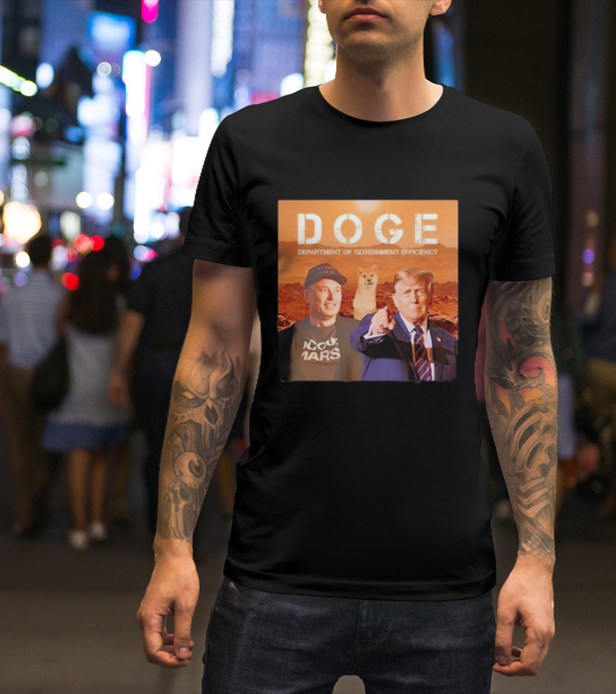 Trump Vance Doge Department Of Government Efficiency Mars T-Shirt