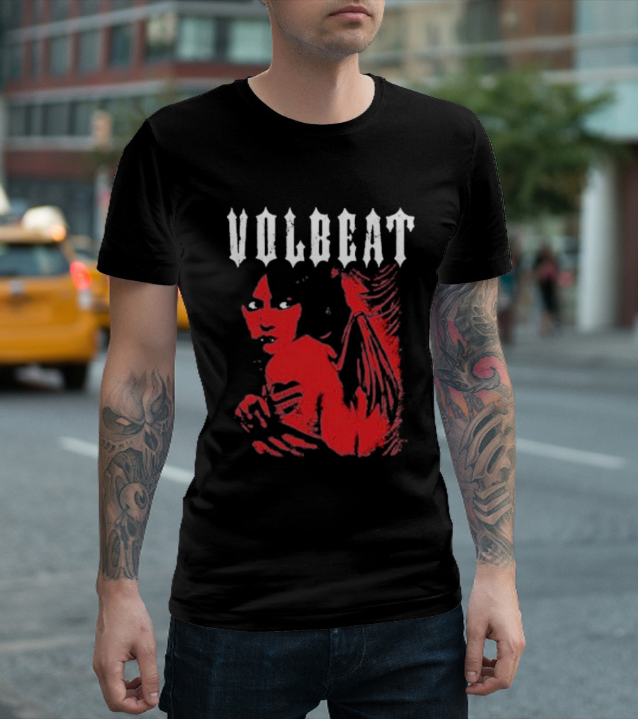 VOLBEAT Heaven Nor Hell Red Demon Angel T-Shirt