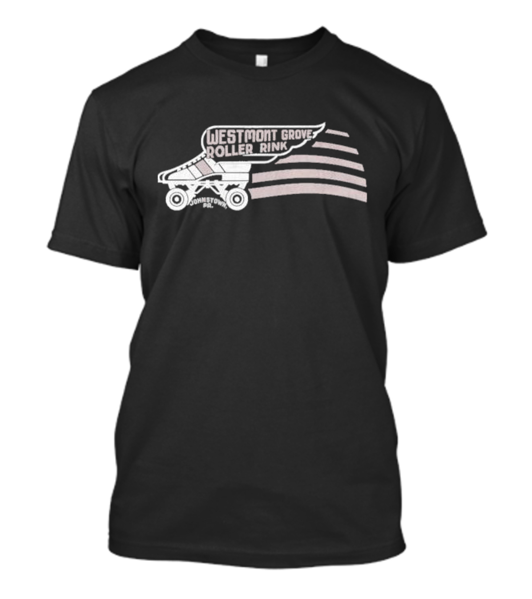 Westmont Grove Roller Rink Johnstown PA Vintage Logo With Retro Skating T-Shirt