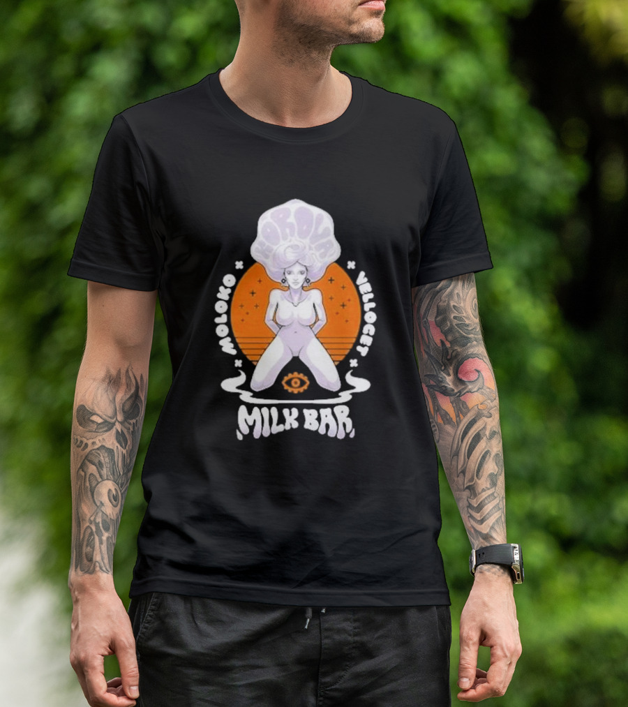 Korova Milk Bar Moloko Vellocet A Clockwork Orange Alex Malcolm McDowell T-Shirt