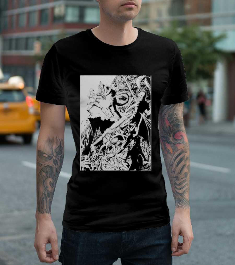 Yodanno Paladin Battling Demons In Hell T-Shirt