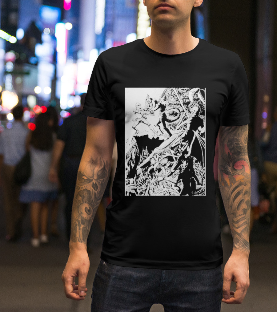 Yodanno Paladin Battling Demons In Hell T-Shirt