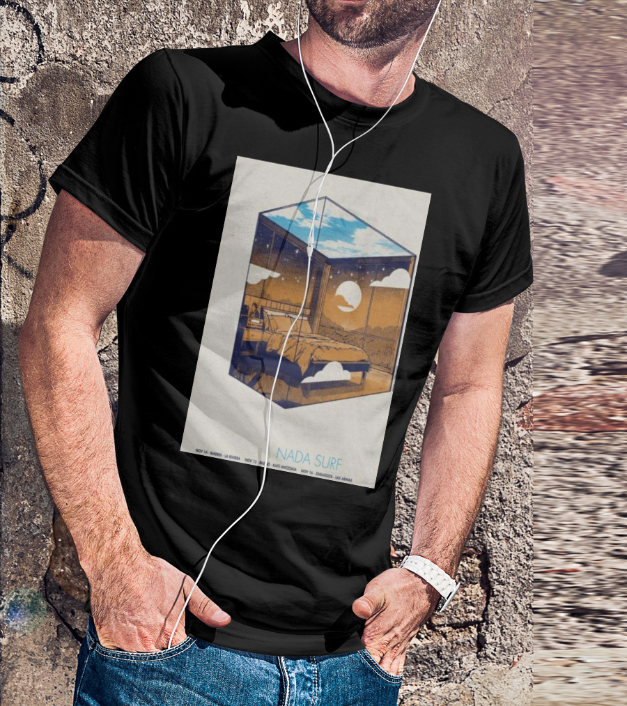 Nada Surf Tour Nov 14 2024 Sala Riviera Madrid Bedroom Art Sky T-Shirt