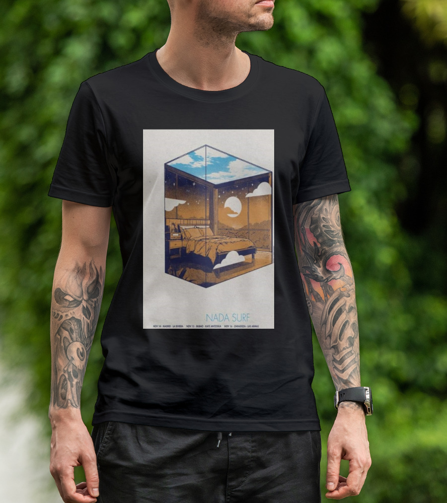 Nada Surf Tour Nov 14 2024 Sala Riviera Madrid Bedroom Art Sky T-Shirt
