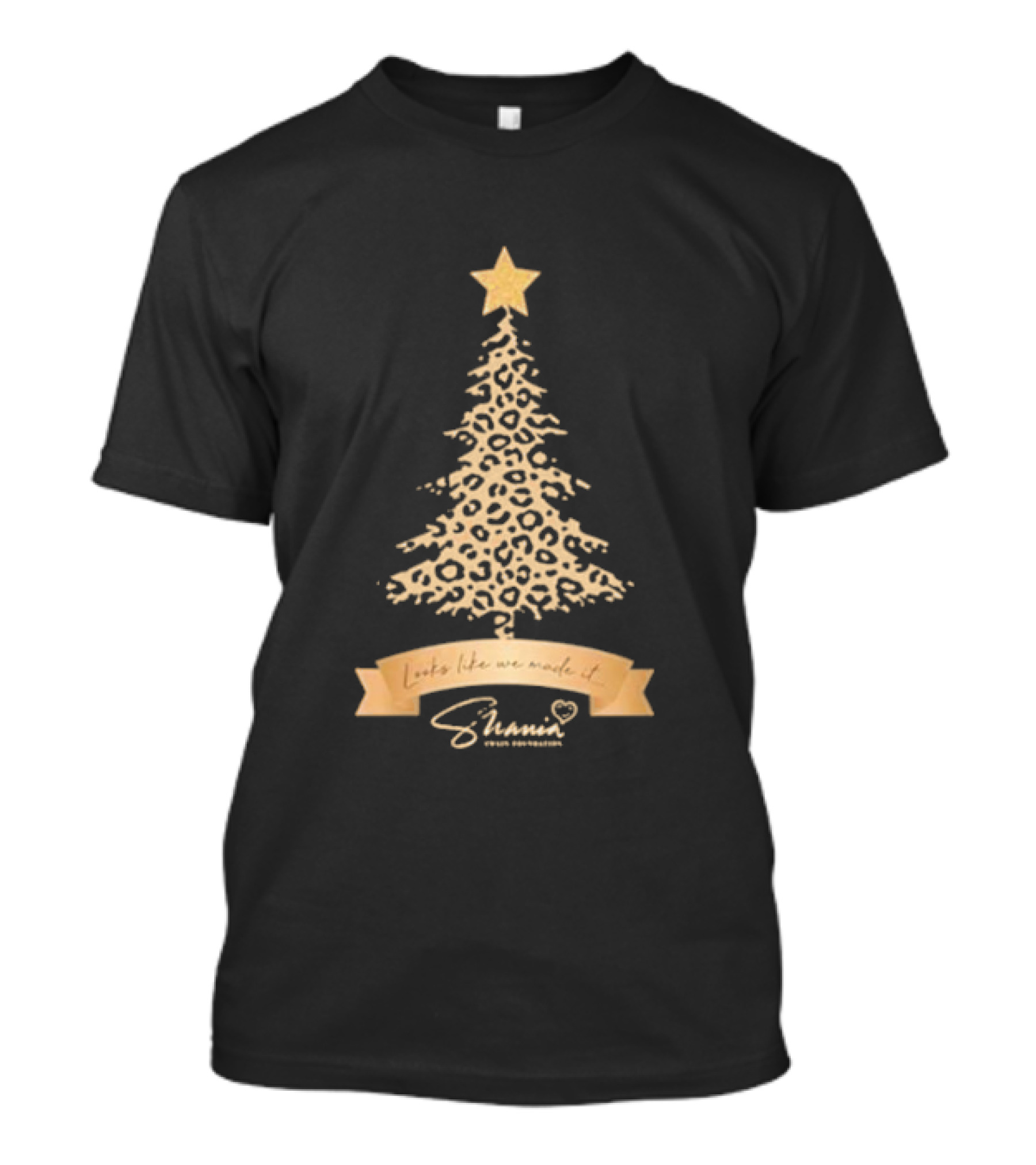 Shania Twain Foundation Looks Like We Made It Leopard Christmas Tree T-Shirt