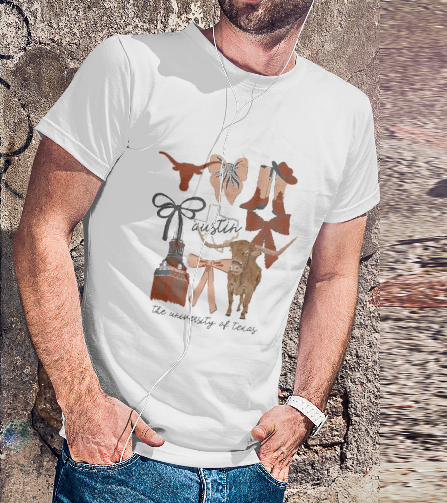 Austin Longhorns University Of Texas Icons And Symbols T-Shirt