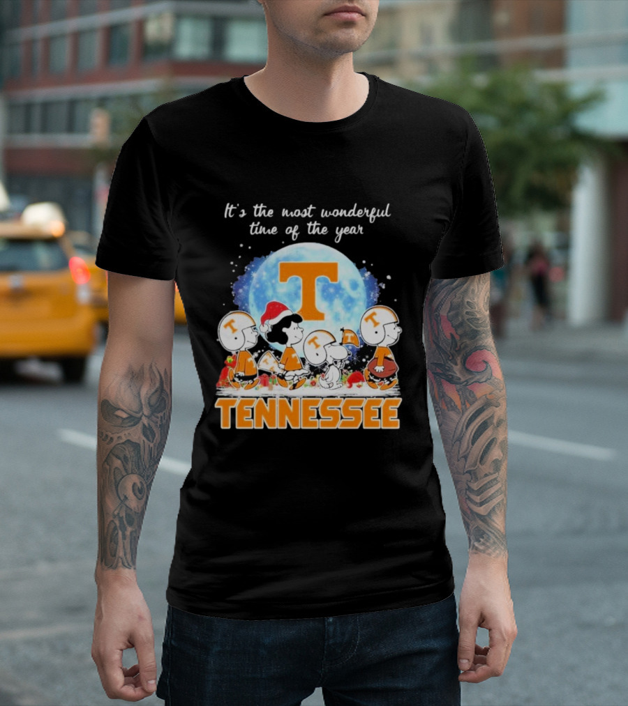 It's the Most Wonderful Time of the Year Tennessee Volunteers Peanuts Football T-Shirt