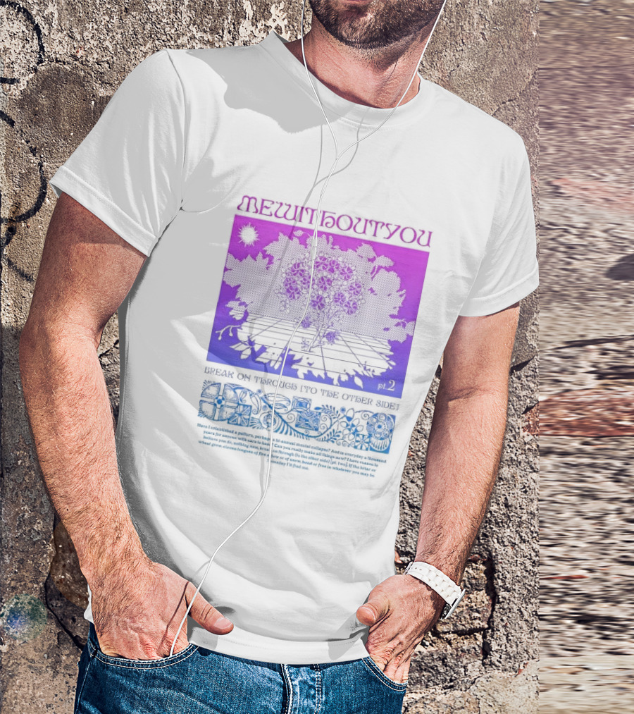 Mewithoutyou Pt 2 Break On Through To The Other Side Purple Floral T-Shirt