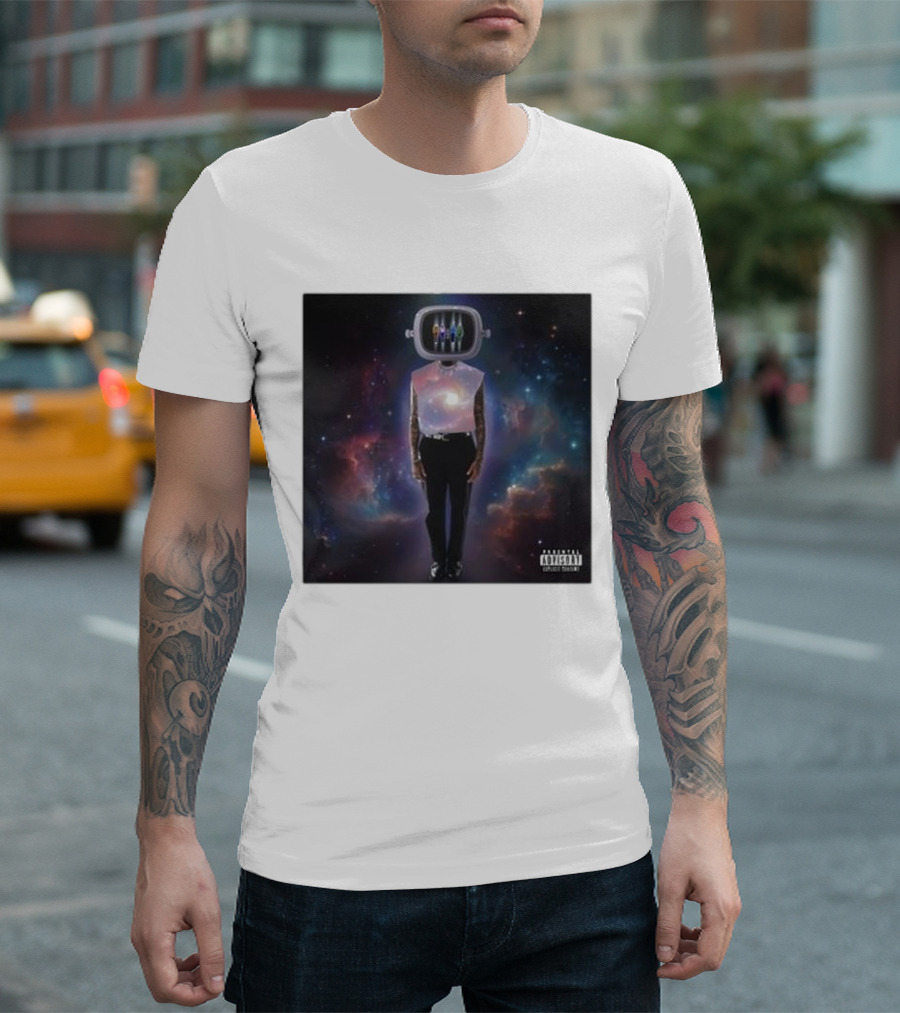 1111 Galaxy Television Head Signed Vinyl T-Shirt