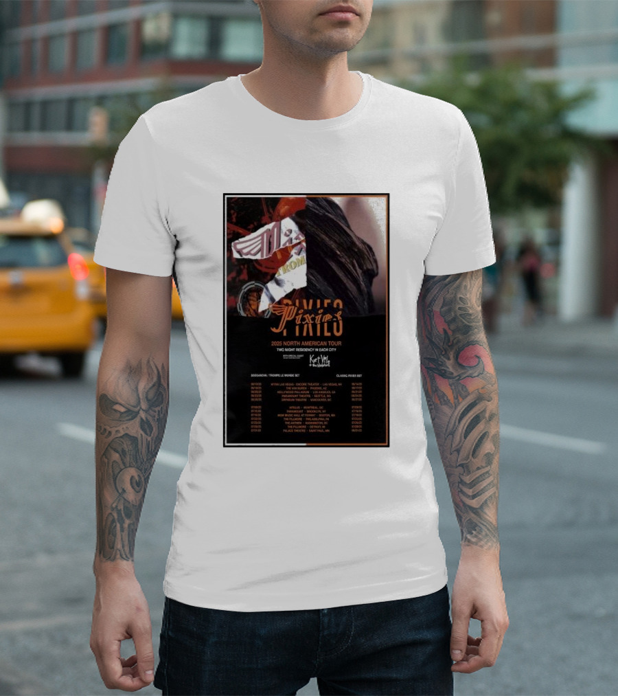 Pixies 2025 North American Tour Two Night Residency in Each City Featuring Kitten and Special Guests T-Shirt