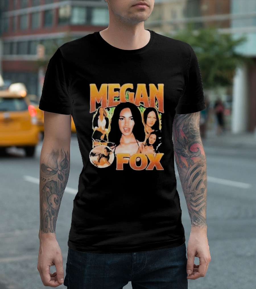 Megan Fox 90s Retro Collage T-Shirt