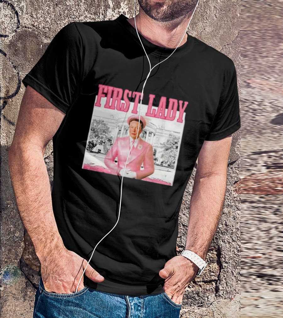 Mitali Parmar2 Elon Musk Pink First Lady White House T-Shirt