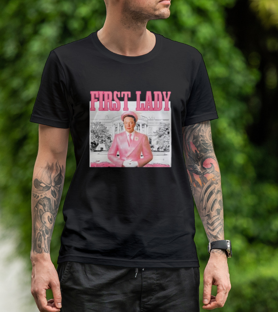 Mitali Parmar2 Elon Musk Pink First Lady White House T-Shirt