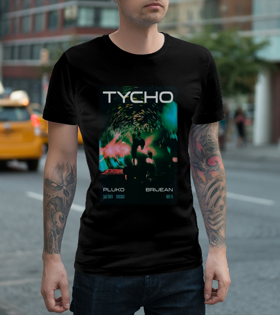 TYCHO Live Performance at Salt Shed Chicago Nov 15 with Pluko and Brijean T-Shirt