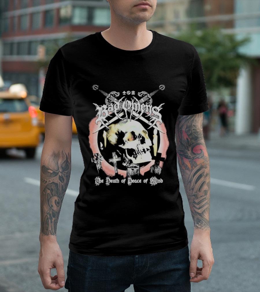 Bad Omens The Death Of Peace Of Mind Skull Cross Grave Swords T-Shirt