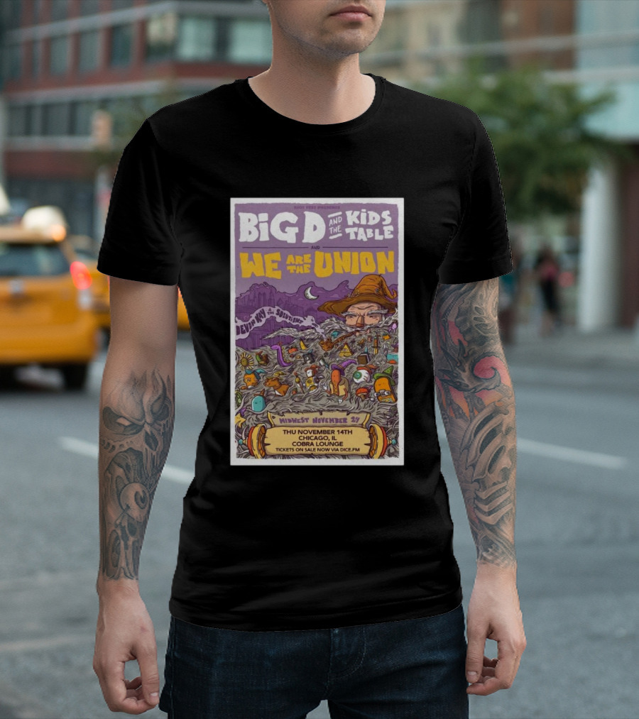 Big D and The Kids Table We Are The Union Devil in The Deep Blue Sea Midwest November 23 Cobra Lounge Chicago Nov 14 Tour T-Shirt