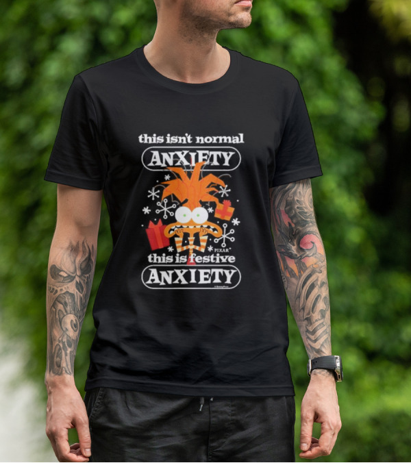 Inside Out Pixar This Isn’t Normal Anxiety This Is Festive Christmas T-Shirt