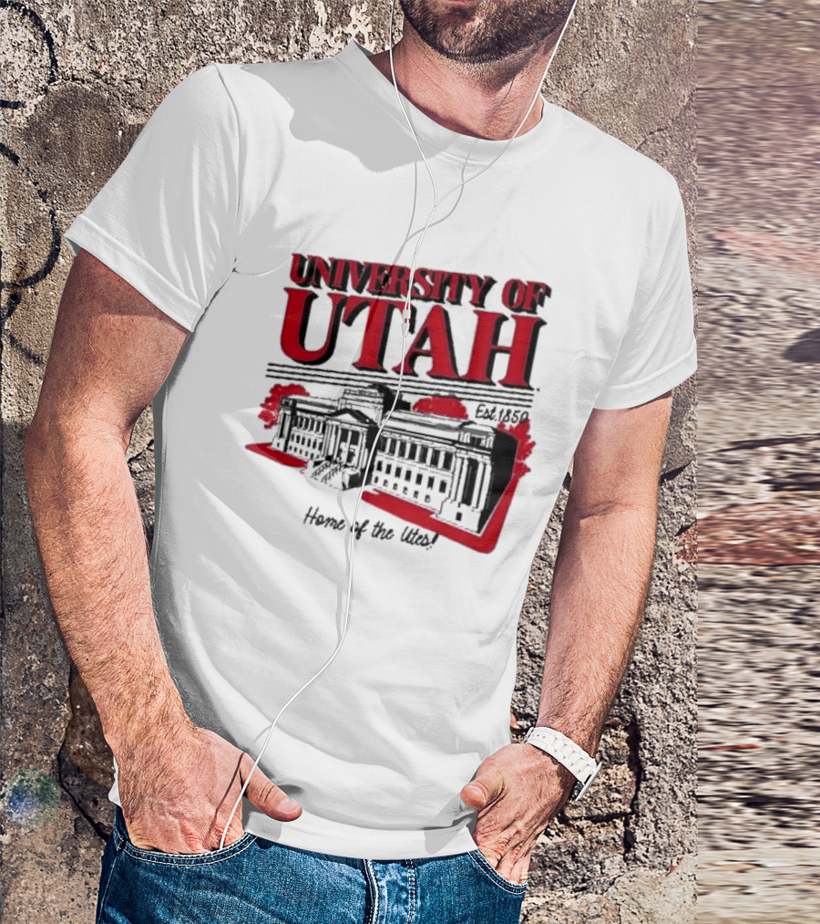 University Of Utah Home Of The Utes Est. 1850 Vintage Building T-Shirt