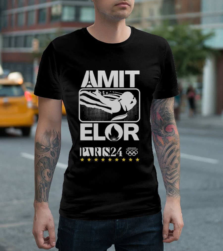 AMIT ELOR PARIS 24 OLYMPICS SWIMMING ICONS T-Shirt