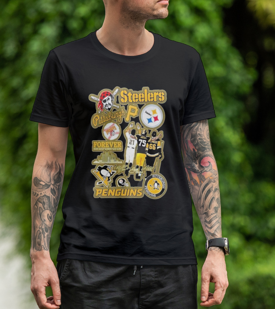 Steelers Penguins Pittsburgh Forever Fan Sports Icons And Passion T-Shirt