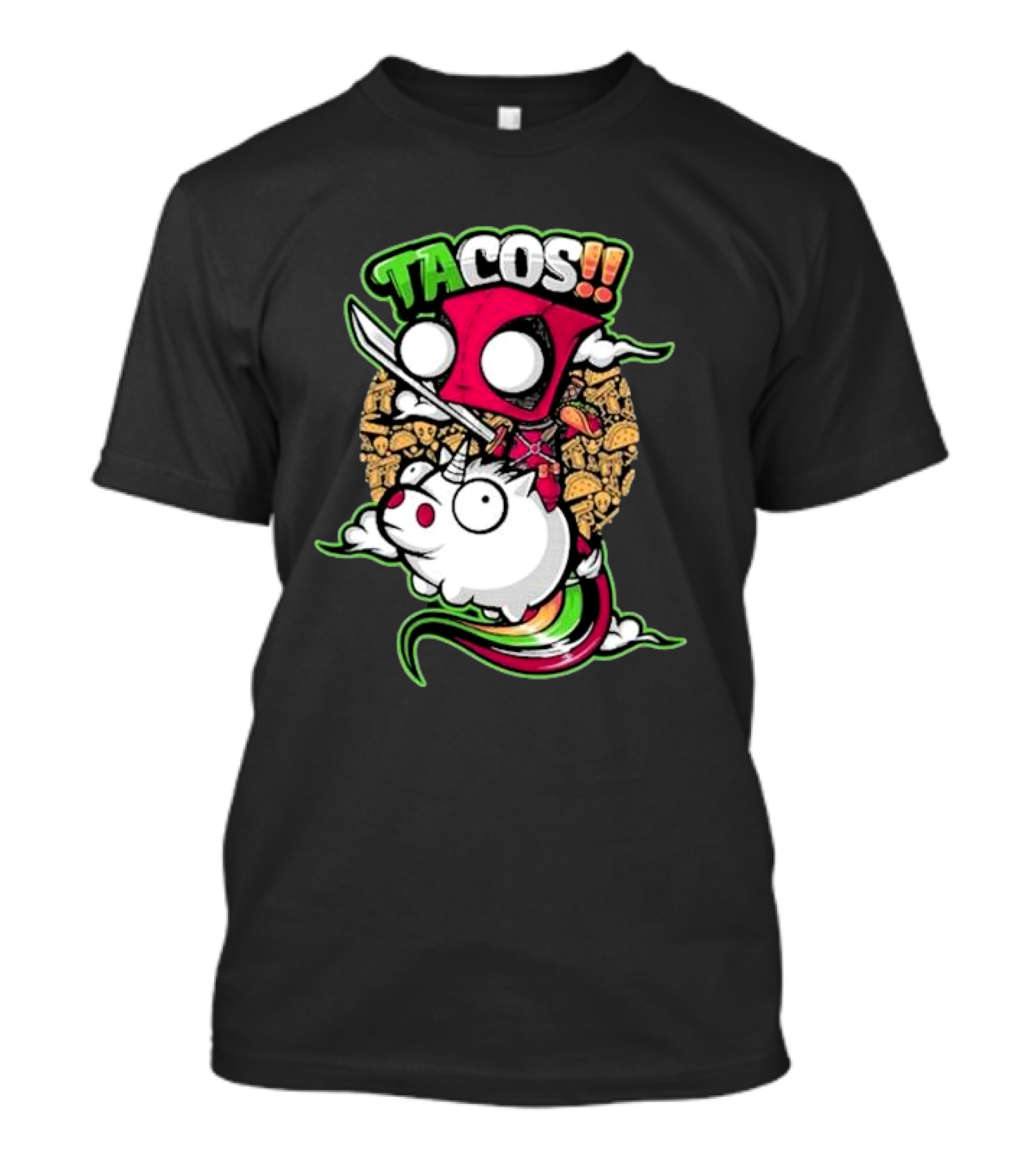 Tacos Deadpool Unicorn Adventure T-Shirt