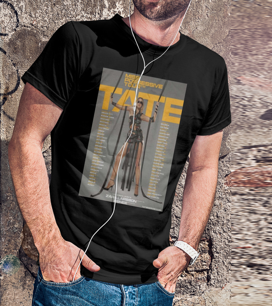 Tate McRae Miss Possessive Tour 2025 Featuring Zara Larsson And Benee Tour Dates T-Shirt