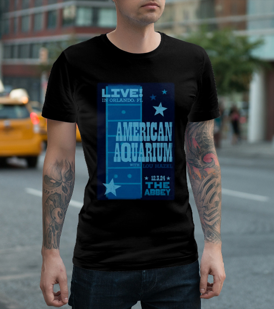 LIVE In Orlando FL American Aquarium With Lou Hazel December 3 2024 At The Abbey T-Shirt