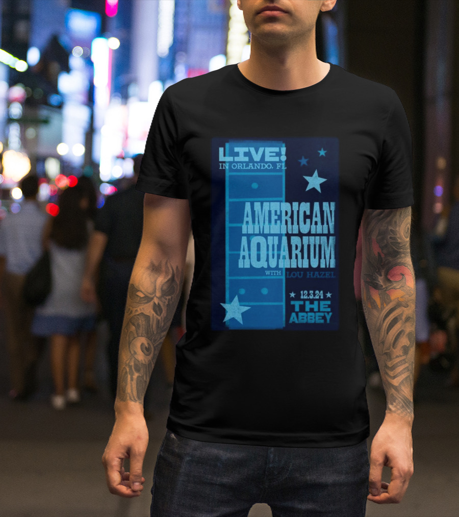 LIVE In Orlando FL American Aquarium With Lou Hazel December 3 2024 At The Abbey T-Shirt