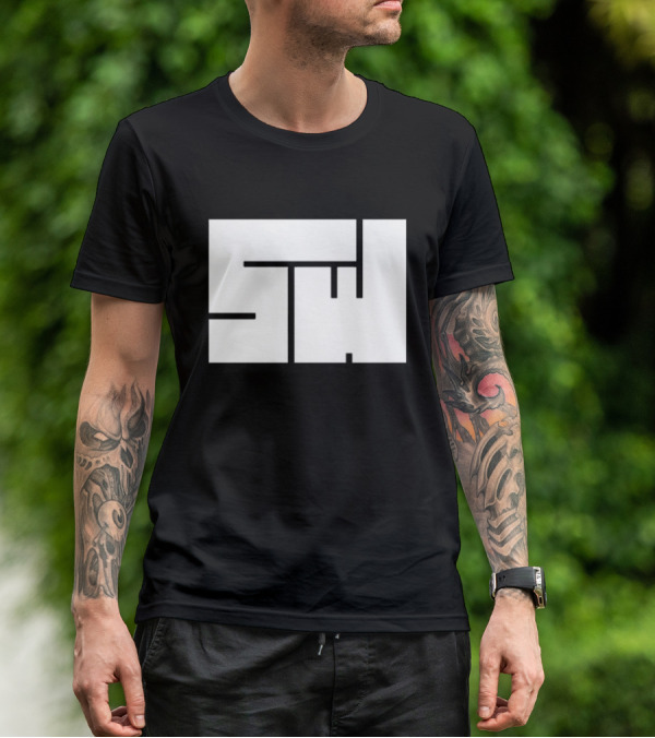 Sw Minimal Second Wind Puzzle Style Monogram T-Shirt