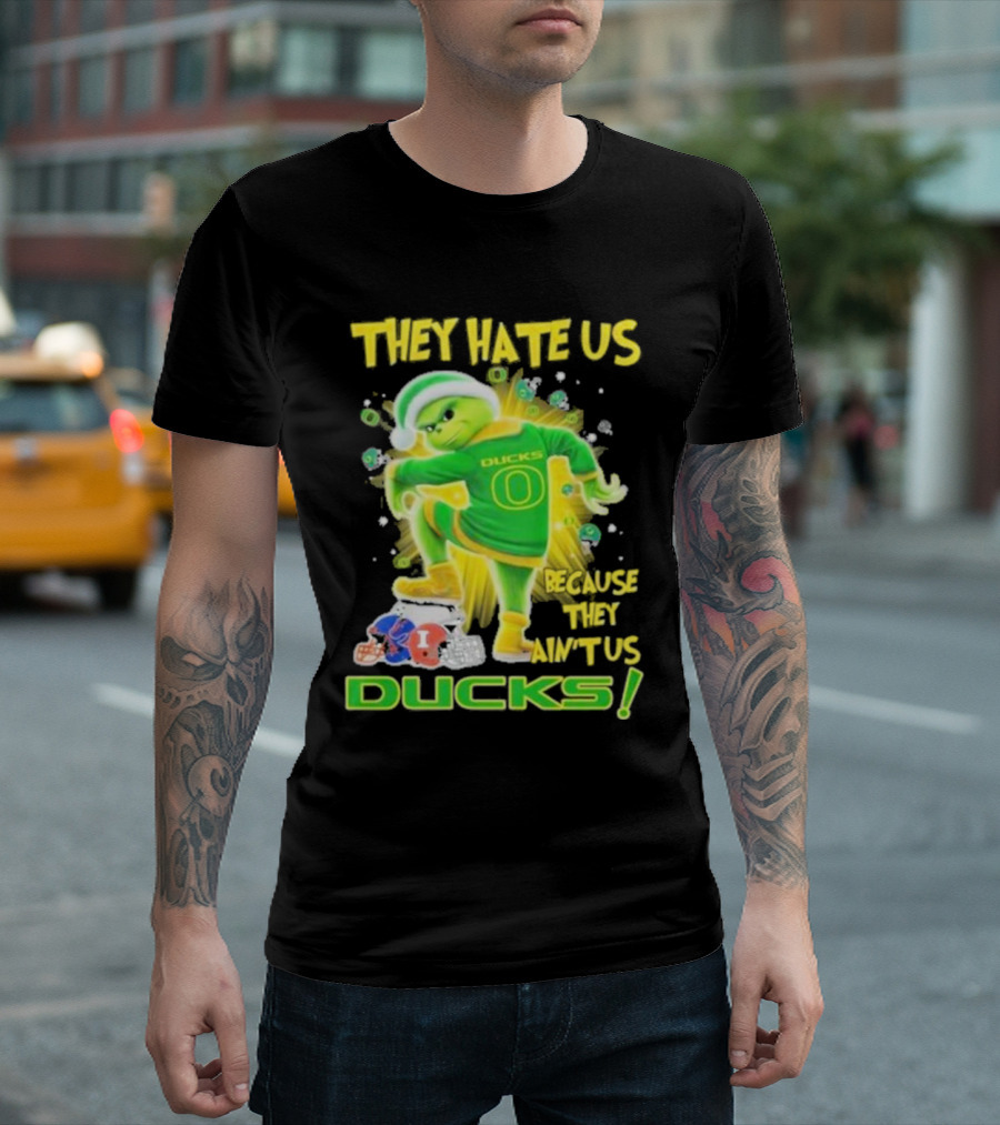 They Hate Us Because They Ain't Us Ducks Merry Christmas T-Shirt