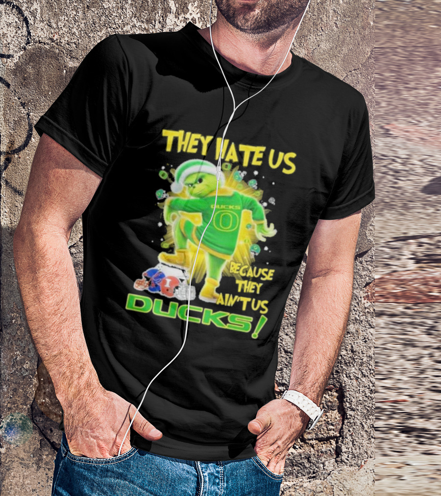 They Hate Us Because They Ain't Us Ducks Merry Christmas T-Shirt