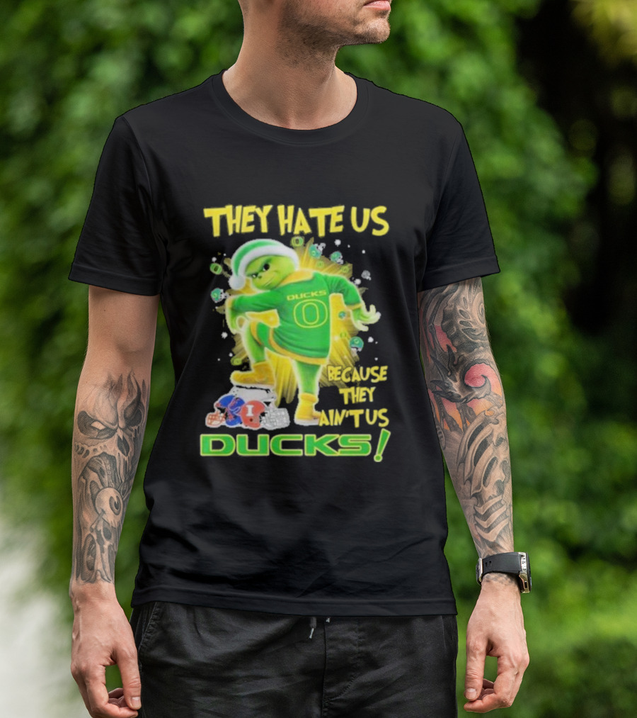 They Hate Us Because They Ain't Us Ducks Merry Christmas T-Shirt