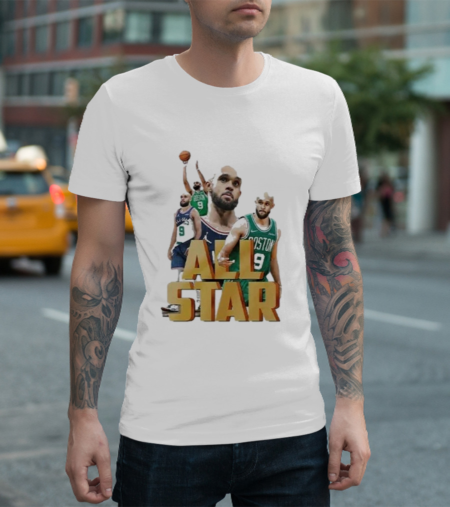 Boston Celtics Derrick White All-Star Player Portrait Collection T-Shirt