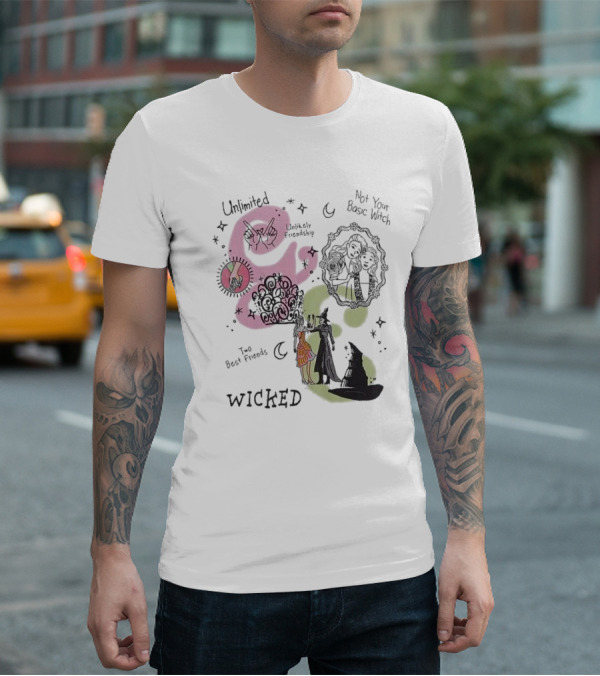 Unlimited Not Your Basic Witch Two Best Friends Wicked Unlikely Friendship T-Shirt