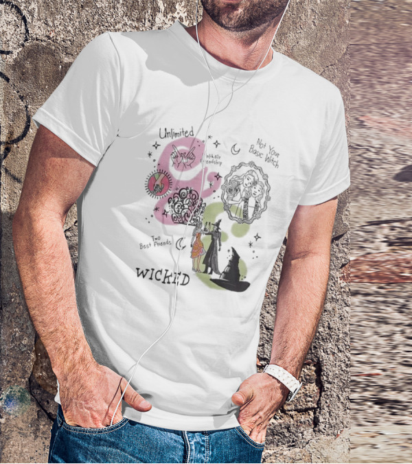 Unlimited Not Your Basic Witch Two Best Friends Wicked Unlikely Friendship T-Shirt