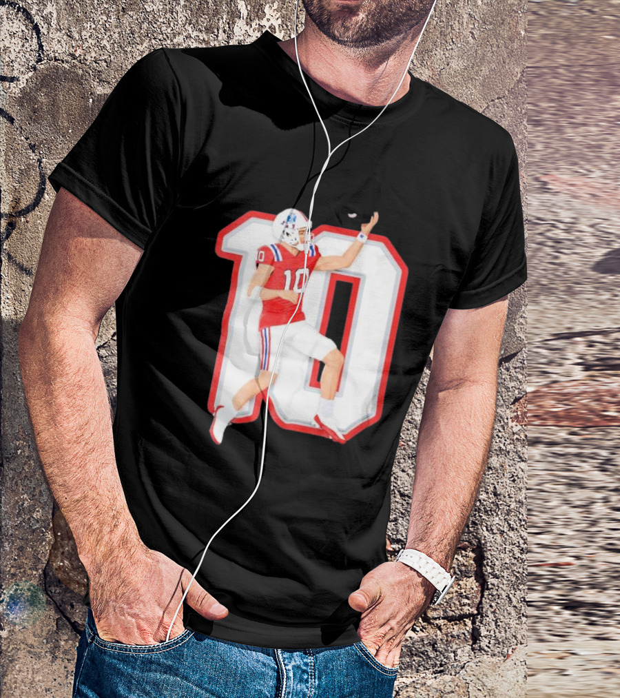 Air Maye Touchdown Flip Football Jersey Number 10 T-Shirt