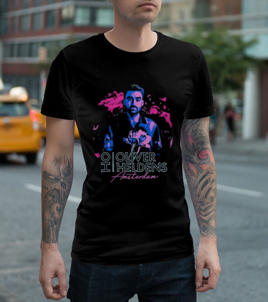 Oliver Heldens Amsterdam Neon Portrait 1980s T-Shirt