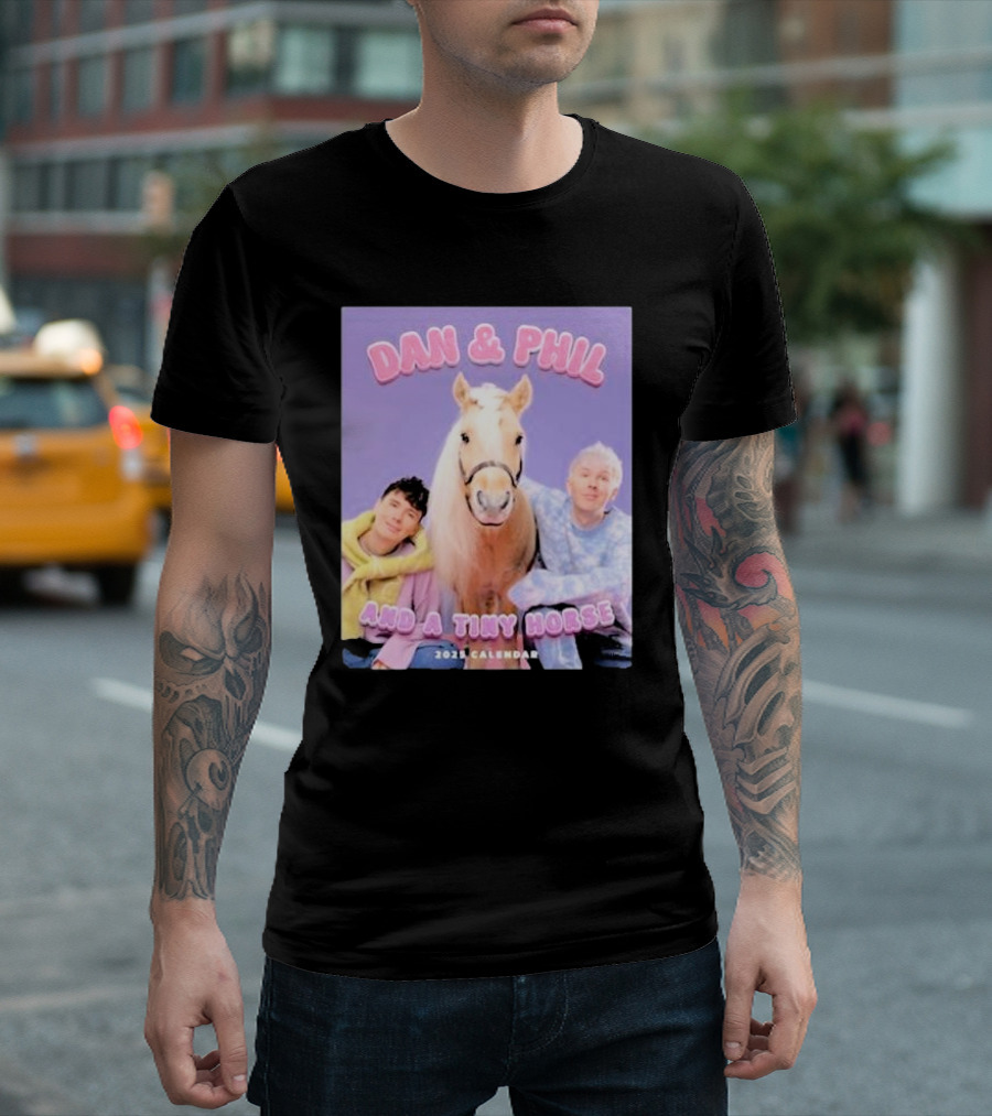 Dan and Phil And A Tiny Horse 2025 Calendar T-Shirt