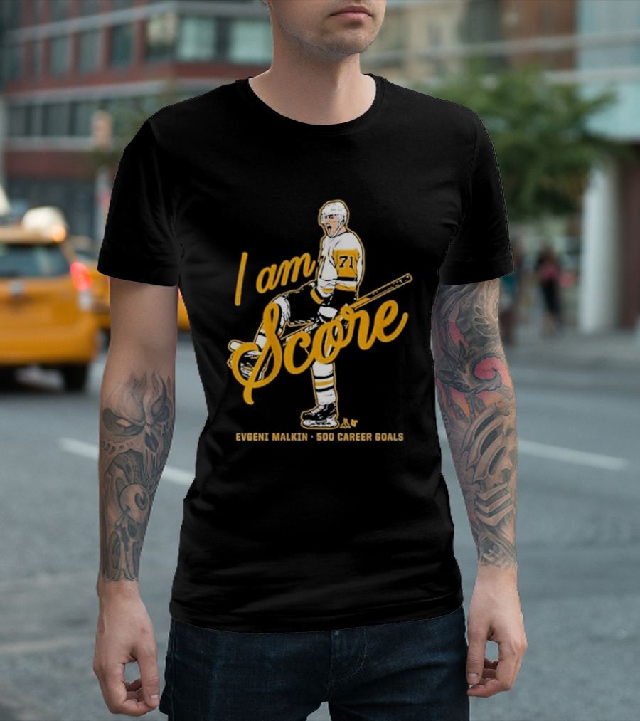 I Am Score Evgeni Malkin 500 Career Goals 71 T-Shirt