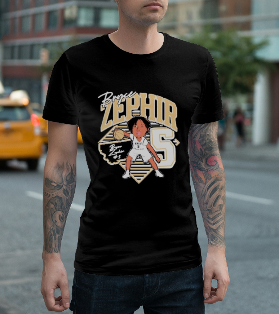 Bryce Zephir 5 Basketball Montana State Guard T-Shirt