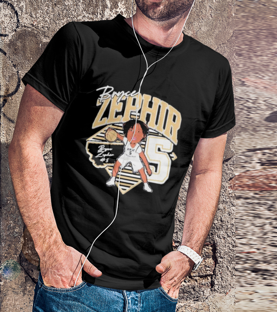 Bryce Zephir 5 Basketball Montana State Guard T-Shirt