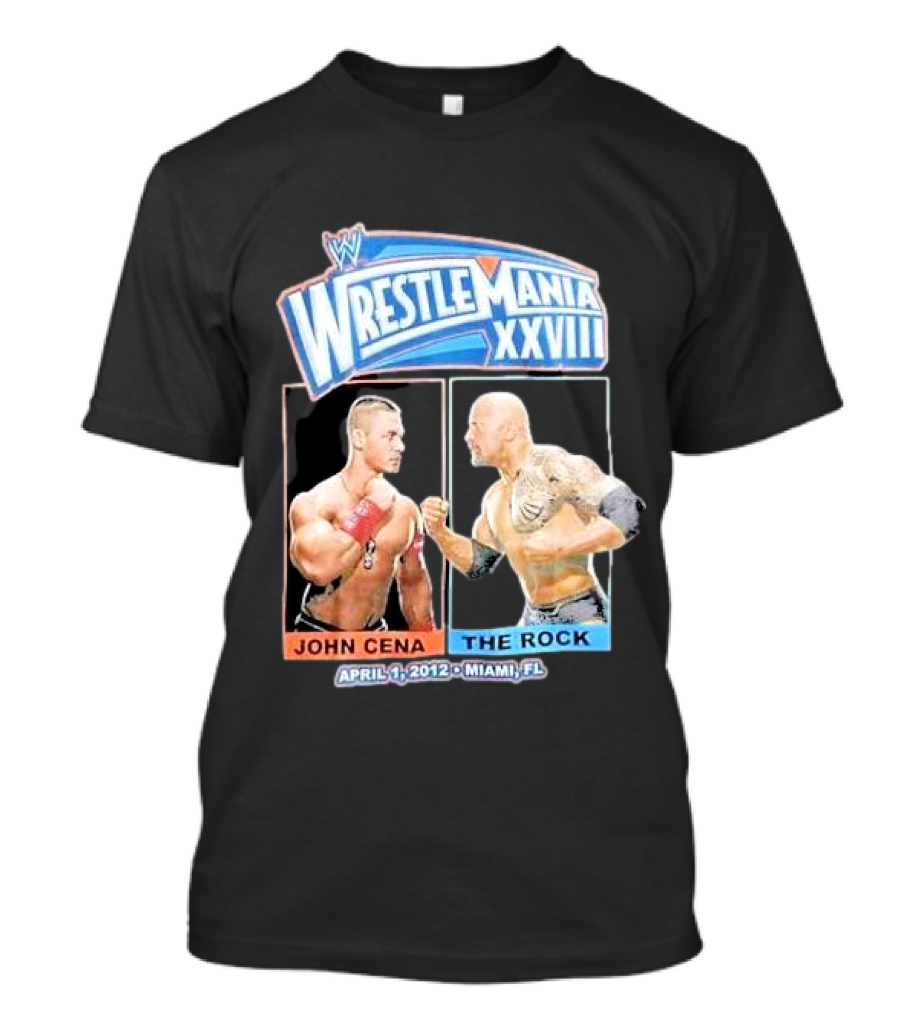 WrestleMania XXVIII John Cena Vs The Rock April 1, 2012 Miami, FL T-Shirt