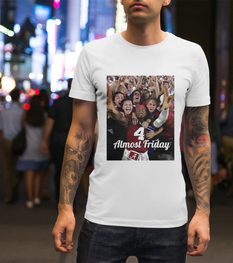 Almost Friday Jalen Milroe Number 4 T-Shirt