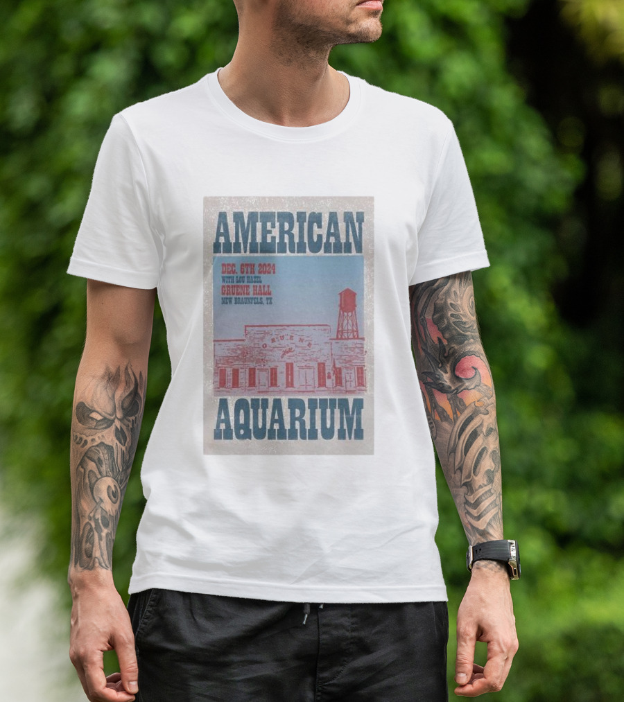 American Aquarium Gruene Hall December 6th 2024 New Braunfels TX Tour With Joe Hall T-Shirt